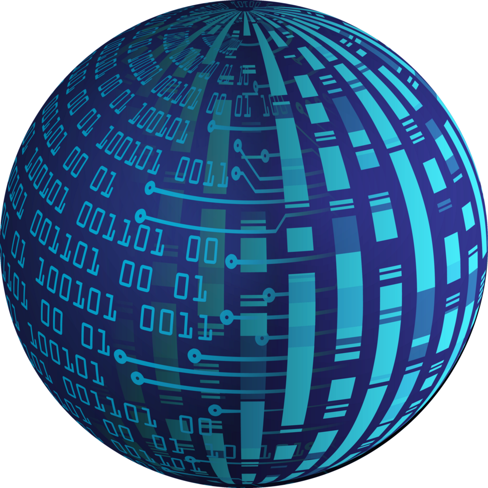 Modern Technology Data GlobeCrop-out png