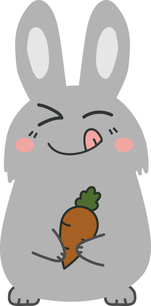 Bunny cartoon character crop-out png