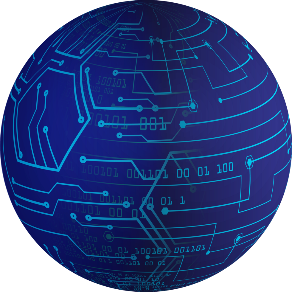 Modern Technology Data Globe Crop-out png