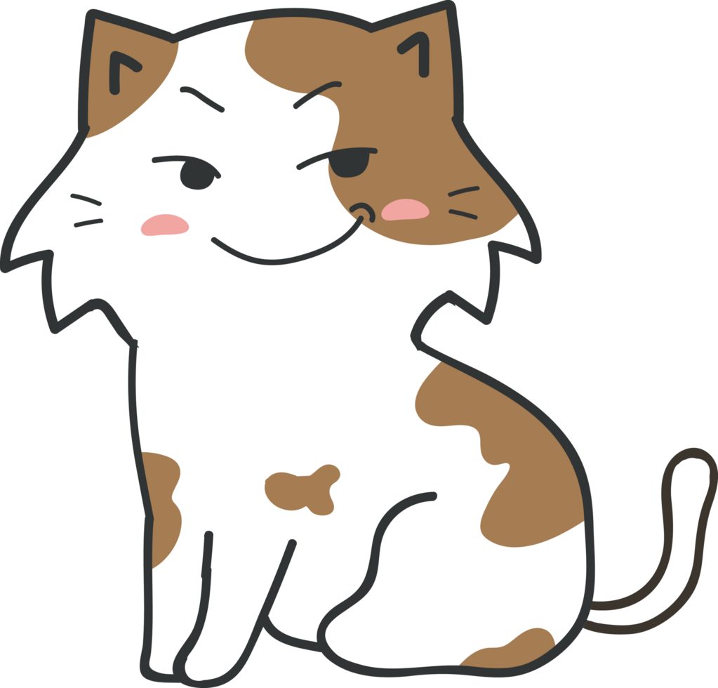 Cat cartoon character crop-out png