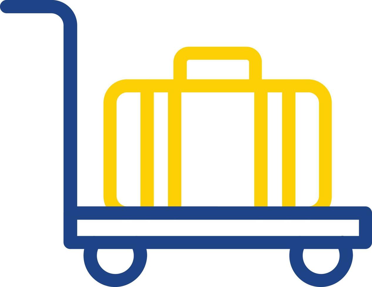 Luggage Cart Vector Icon Design