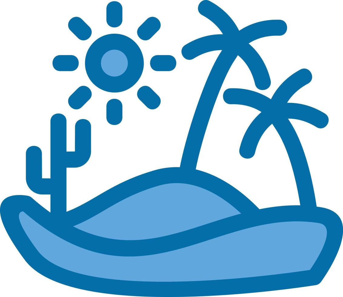 Desert Resort Filled Icon vector