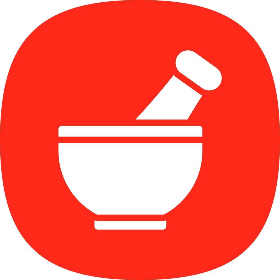 Mortar Pestle Vector Icon Design