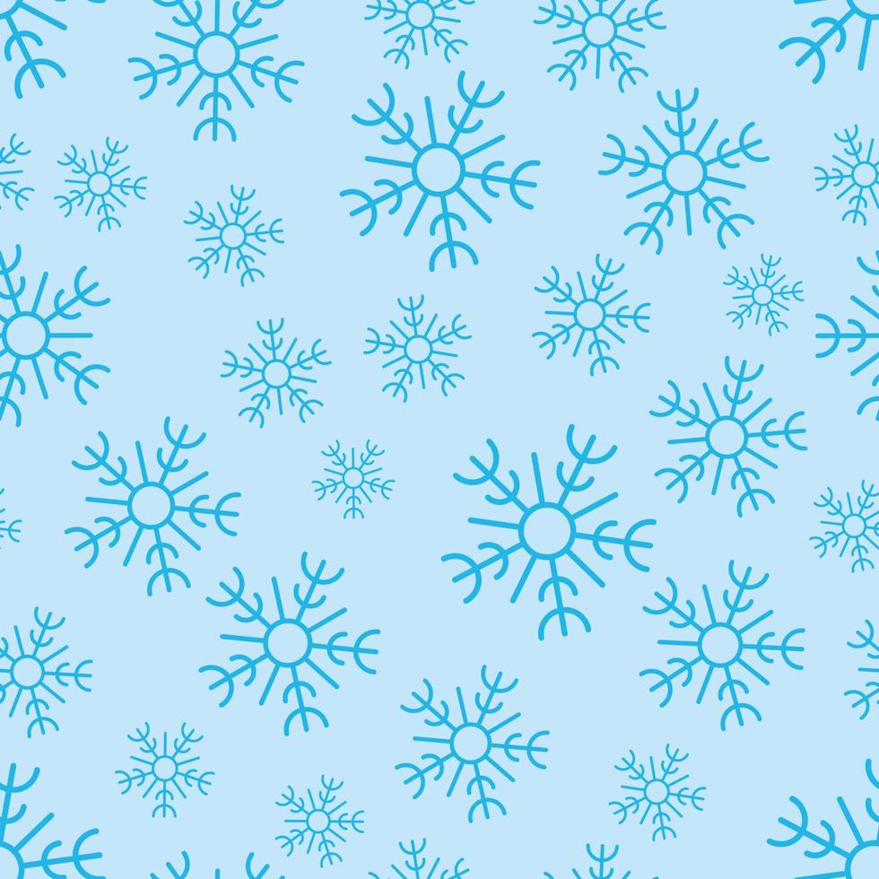 Seamless background with snowflakes. Christmas and New Year decoration elements. Vector illustration.