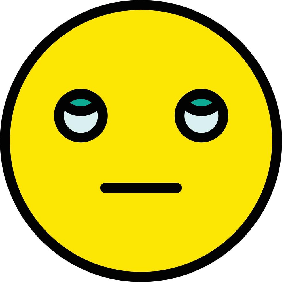 Meh Rolling Eyes Vector Icon Design