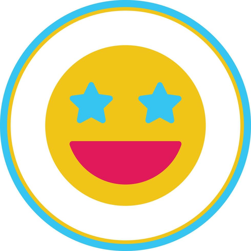 diseño de icono de vector de estrellas de sonrisa