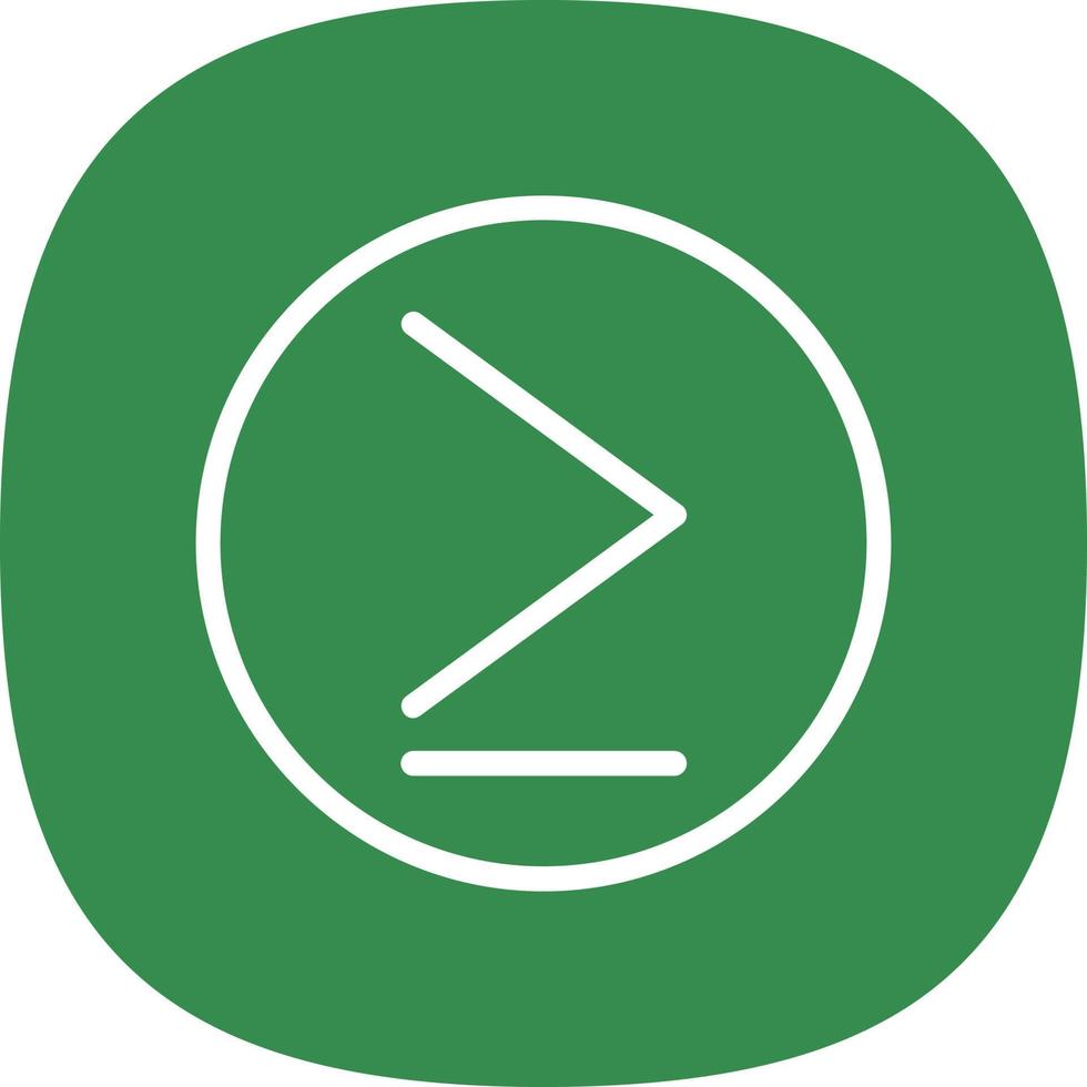 Greater Than Vector Icon Design