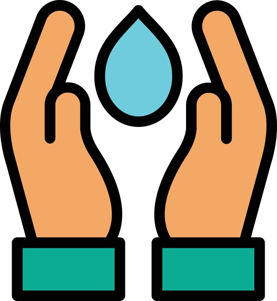 Hand Holding Water Vector Icon Design