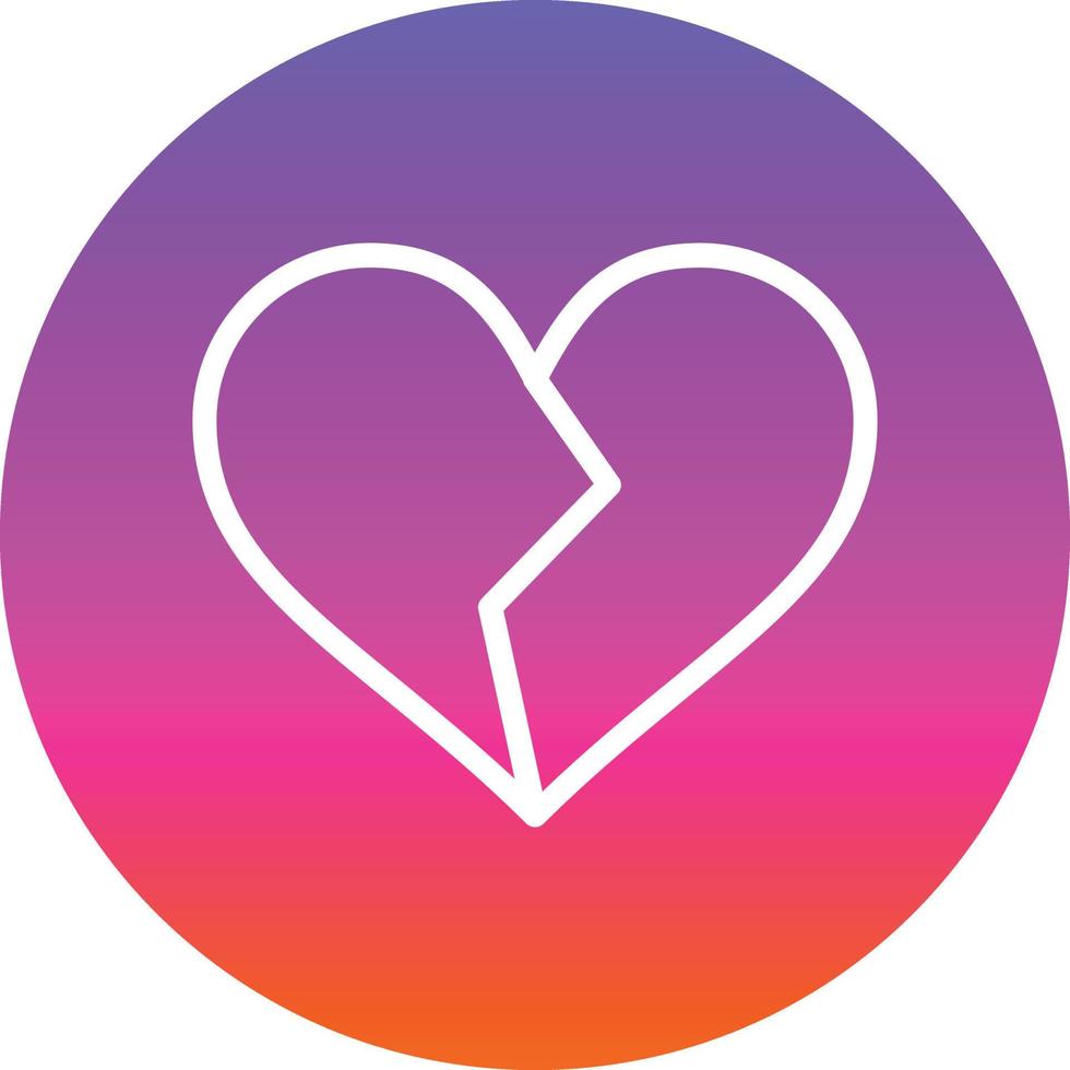 Heart Broken Vector Icon Design