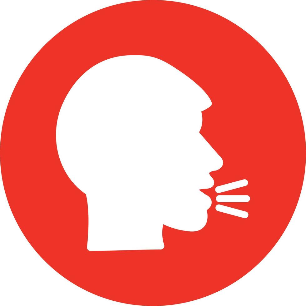 Head Side Cough Vector Icon Design