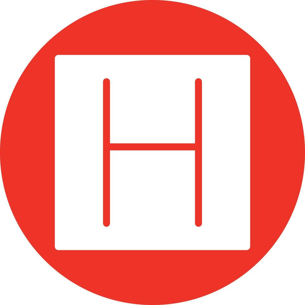 H Square Vector Icon Design