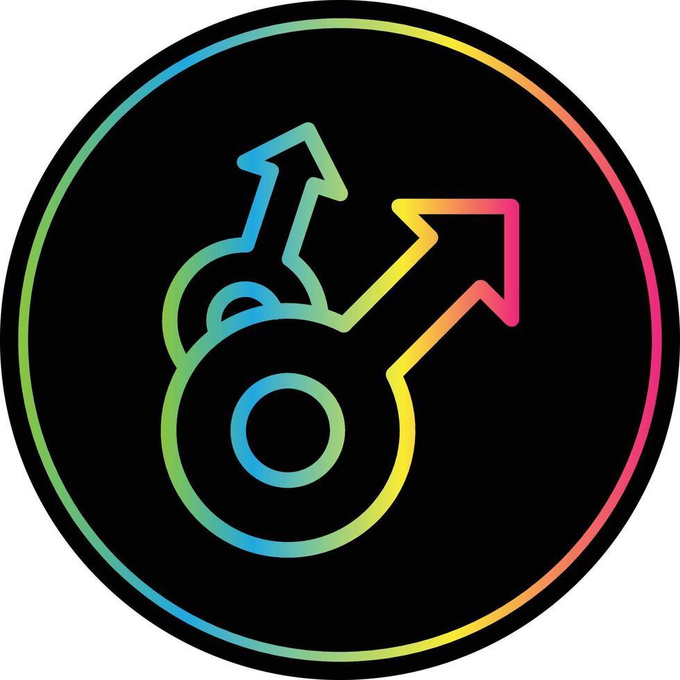 Mars Double Vector Icon Design