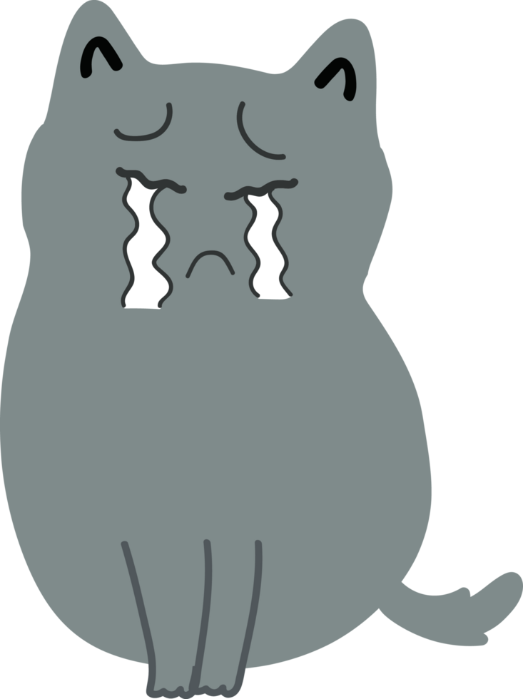 Cat cartoon character crop-out png