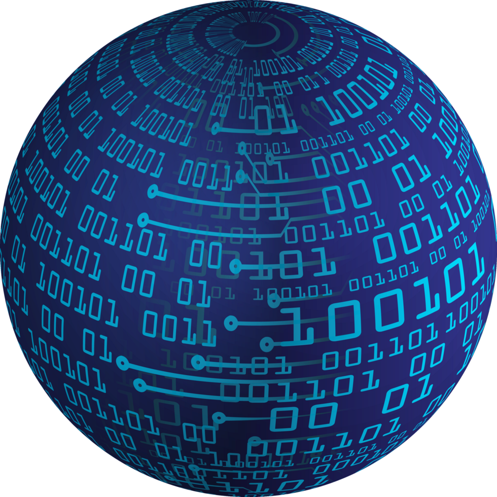 Modern Technology Data Globe Crop-out png
