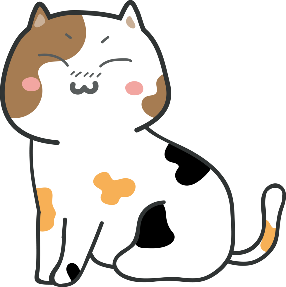 Cat cartoon character crop-out png