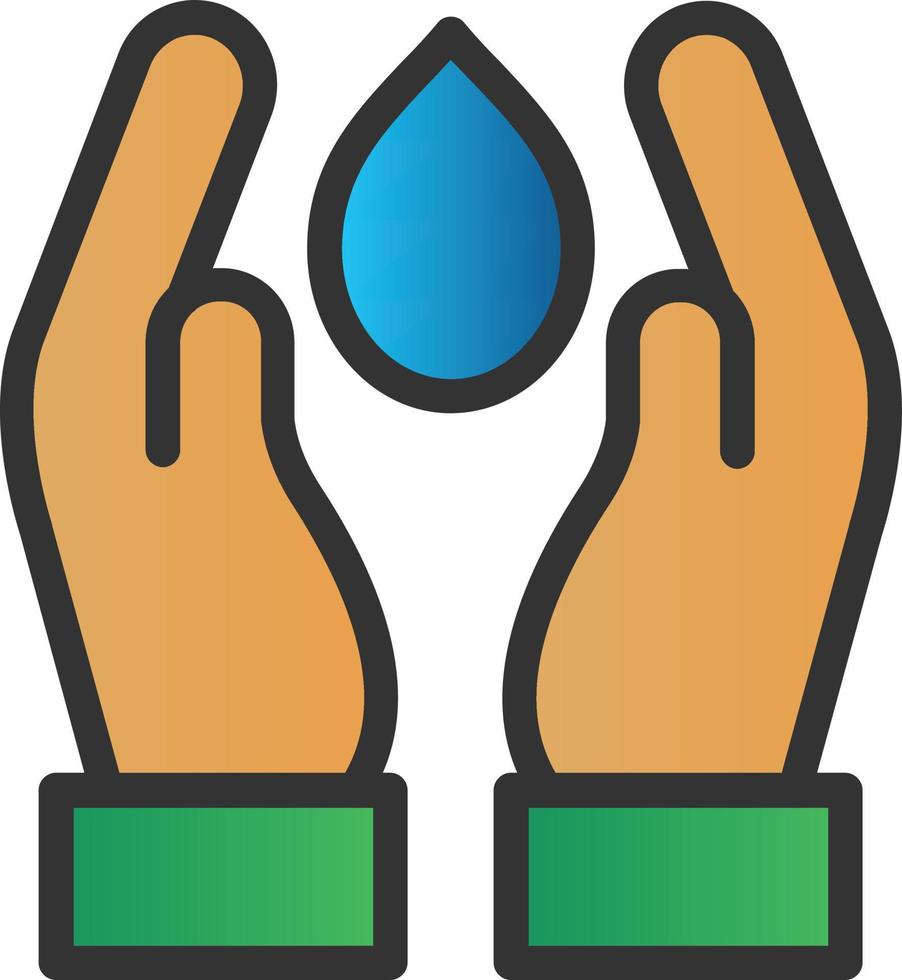 diseño de icono de vector de agua de explotación de mano