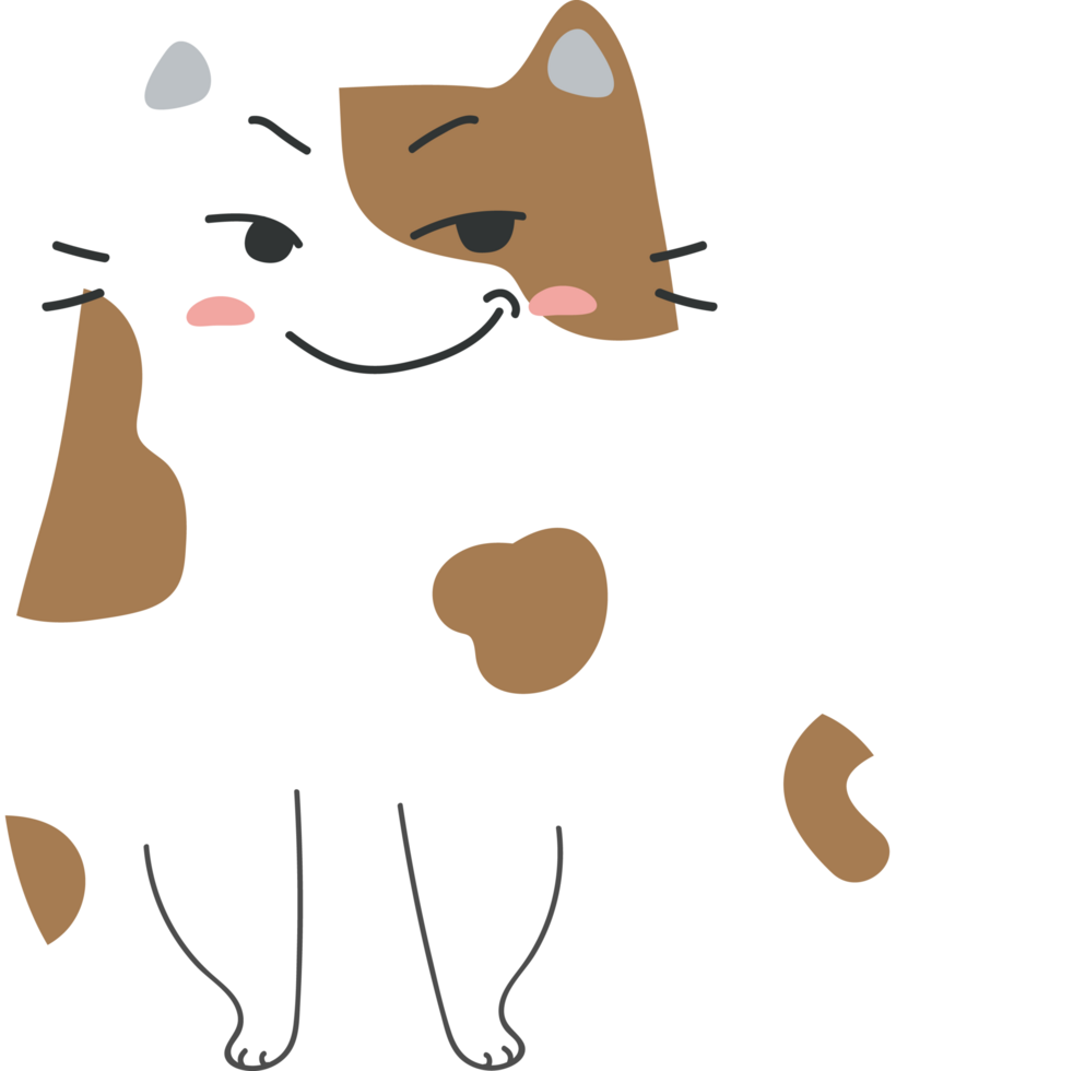 Cat cartoon character crop-out png