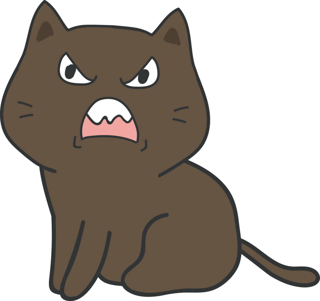 Cat cartoon character crop-out png