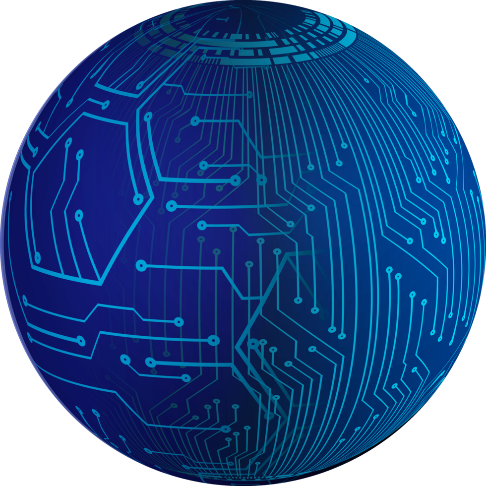Modern Technology Data Globe Crop-out png