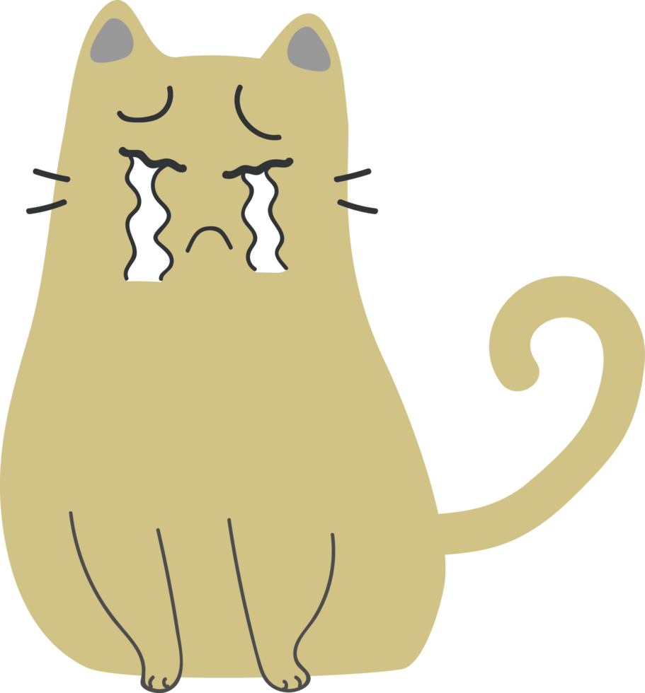Cat cartoon character crop-out png