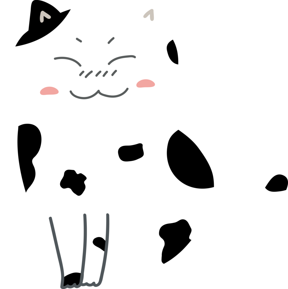 recorte de personagem de desenho animado de gato png