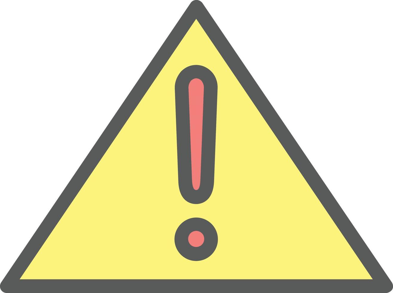 Exclamation Triangle Vector Icon Design