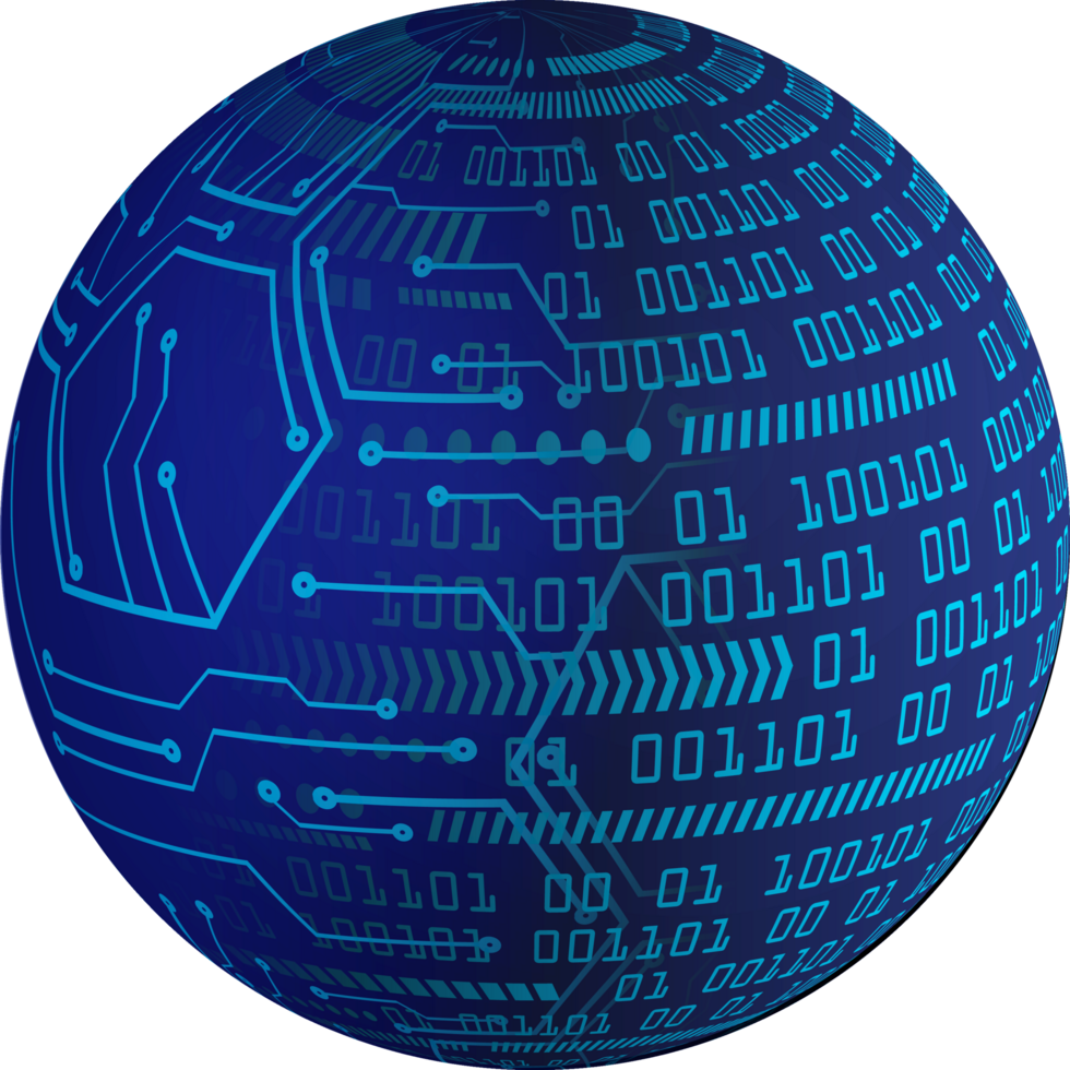 Modern Technology Data Globe Crop-out png