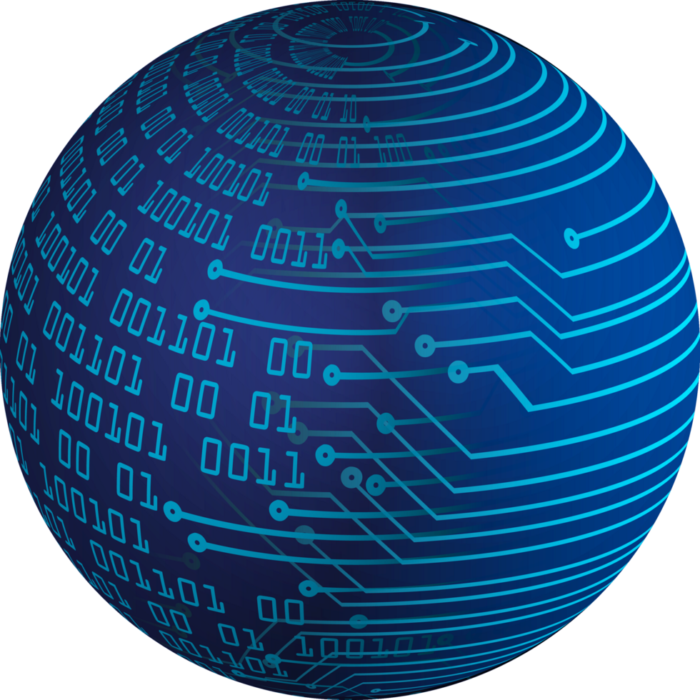 Modern Technology Data Globe Crop-out png