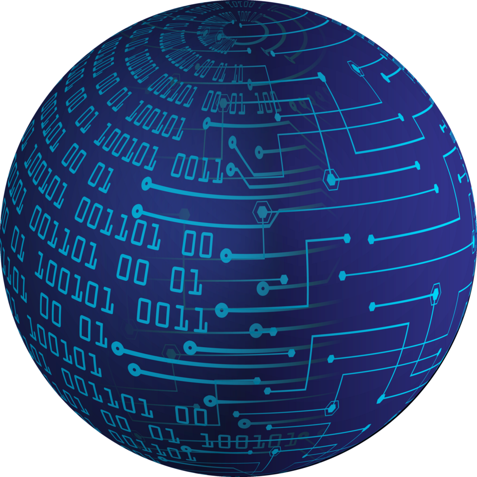 Modern Technology Data GlobeCrop-out png