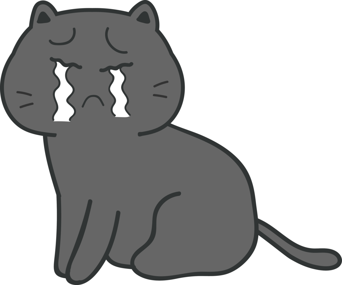 Cat cartoon character crop-out png