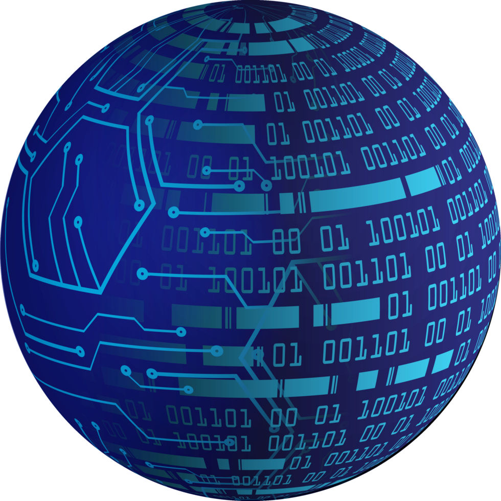 Modern Technology Data Globe Crop-out png