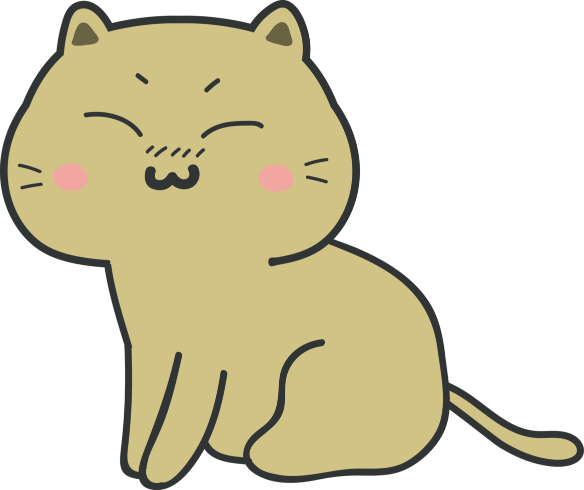 Cat cartoon character crop-out png