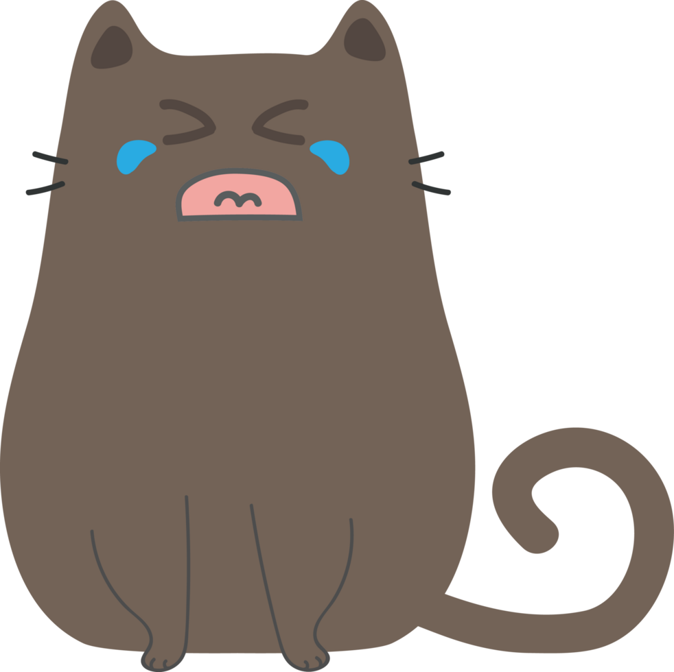 Cat cartoon character crop-out png