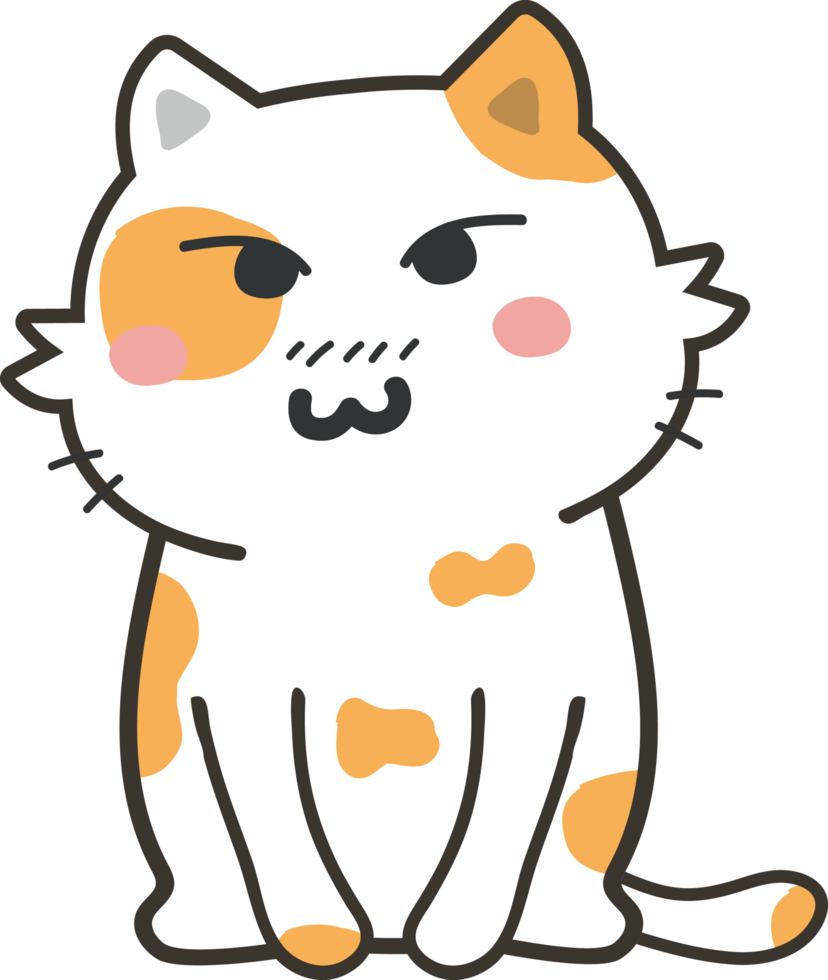 Cat cartoon character crop-out png