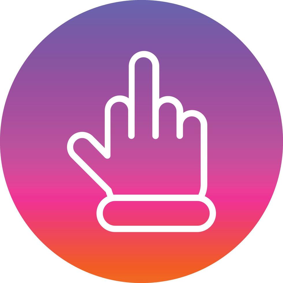 Hand Middle Finger Vector Icon Design
