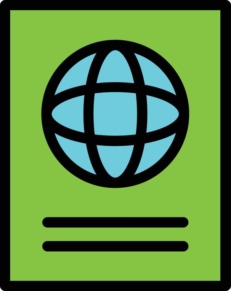 diseño de icono de vector de pasaporte