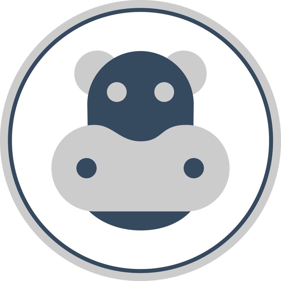 Hippo Vector Icon Design