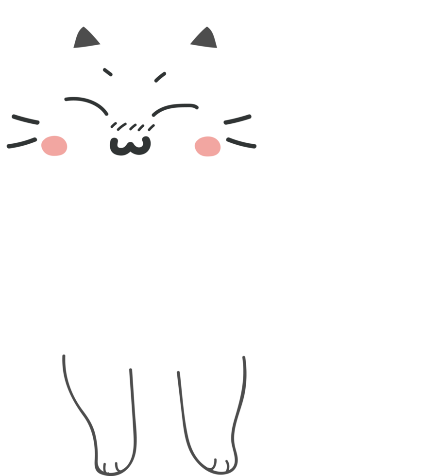 Cat cartoon character crop-out png