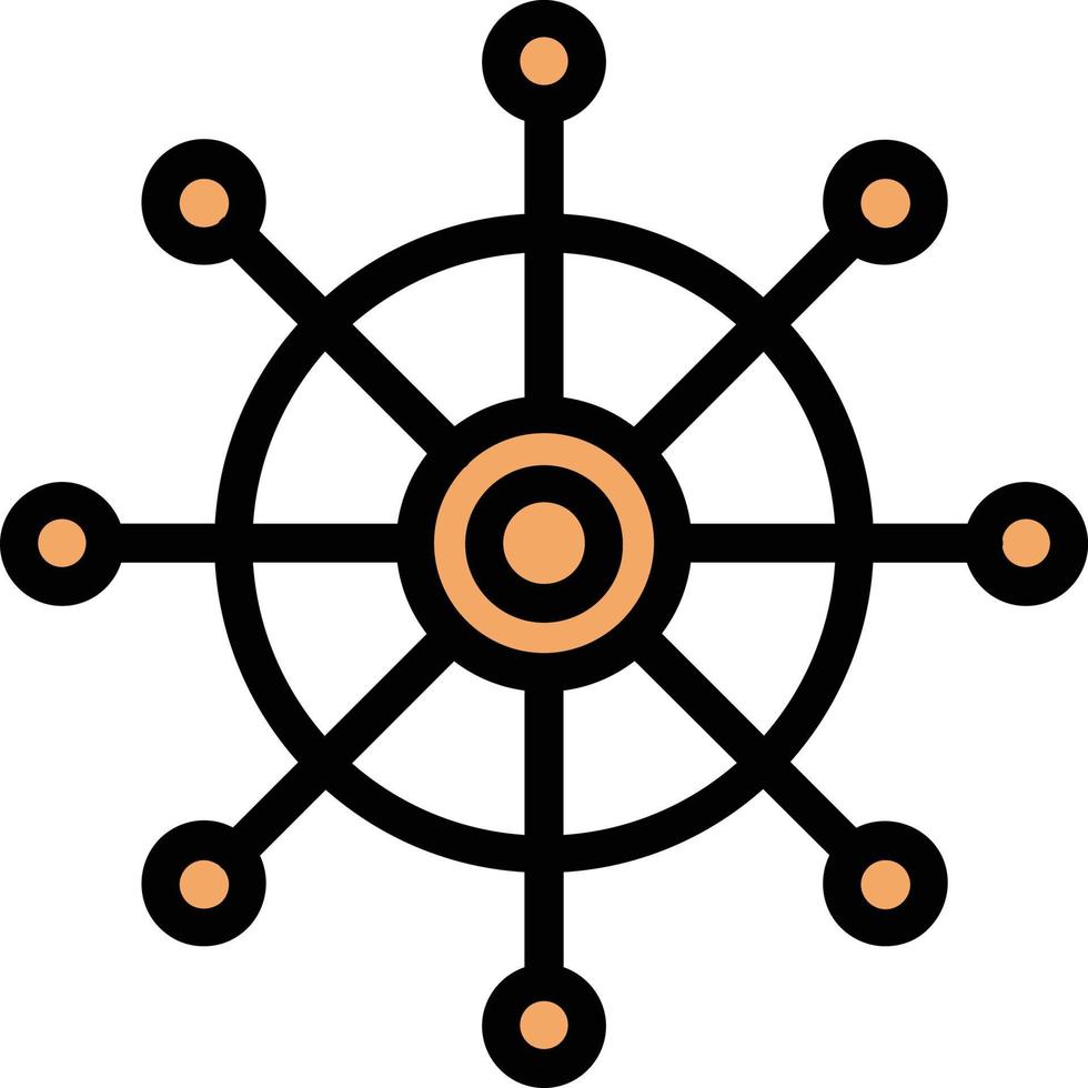 Dharmachakra Vector Icon Design