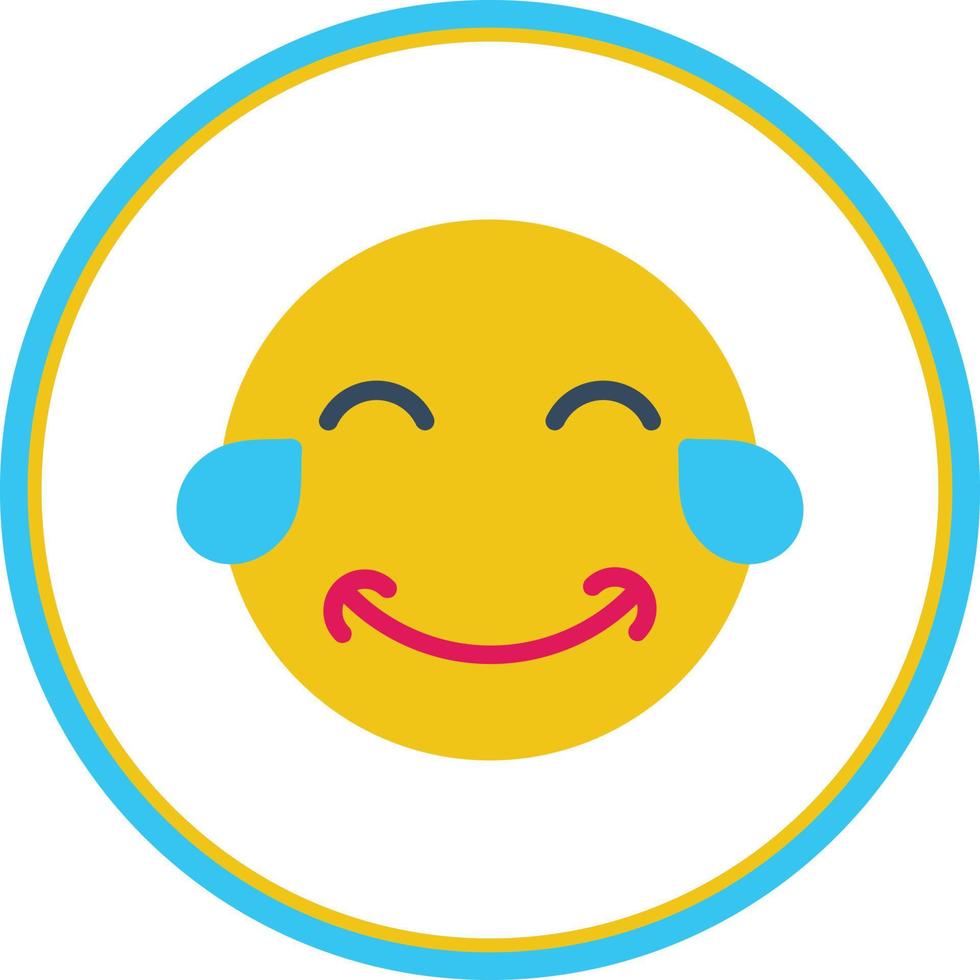 Grin Tears Vector Icon Design