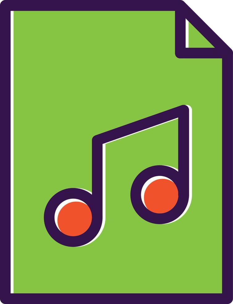 diseño de icono de vector de audio de archivo