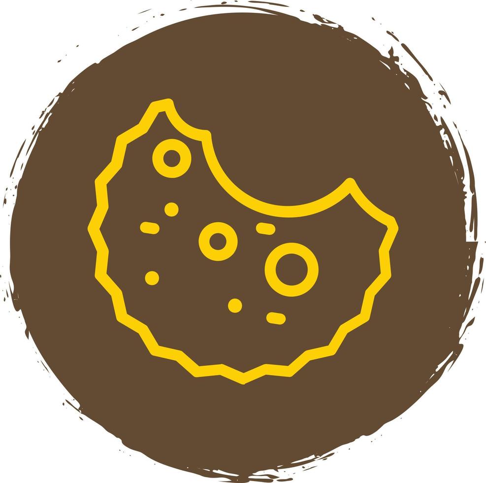 diseño de icono de vector de mordedura de galleta