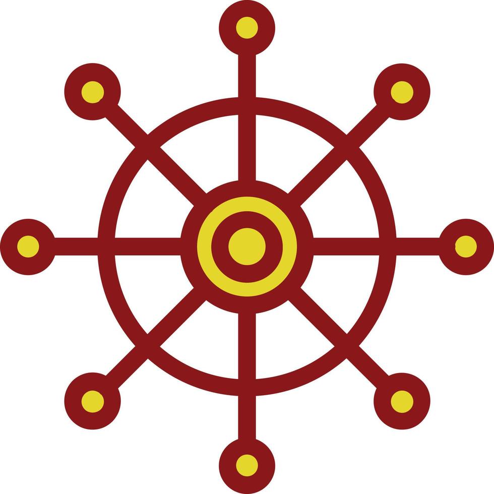 Dharmachakra Vector Icon Design