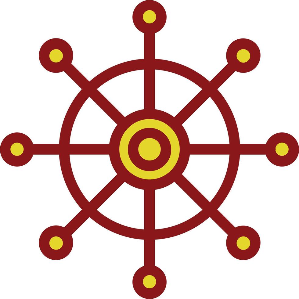 diseño de icono de vector de dharmachakra