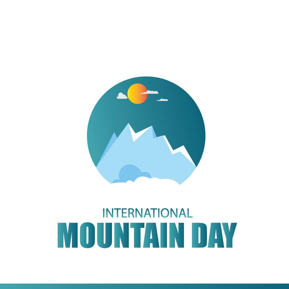 Vector Illustration for International Mountain Day. Simple and Elegant Design
