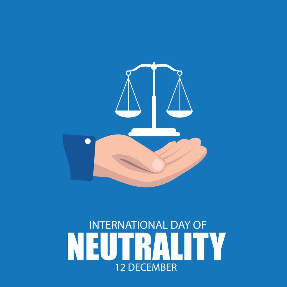 ilustración vectorial del día internacional de la neutralidad. diseño simple y elegante vector