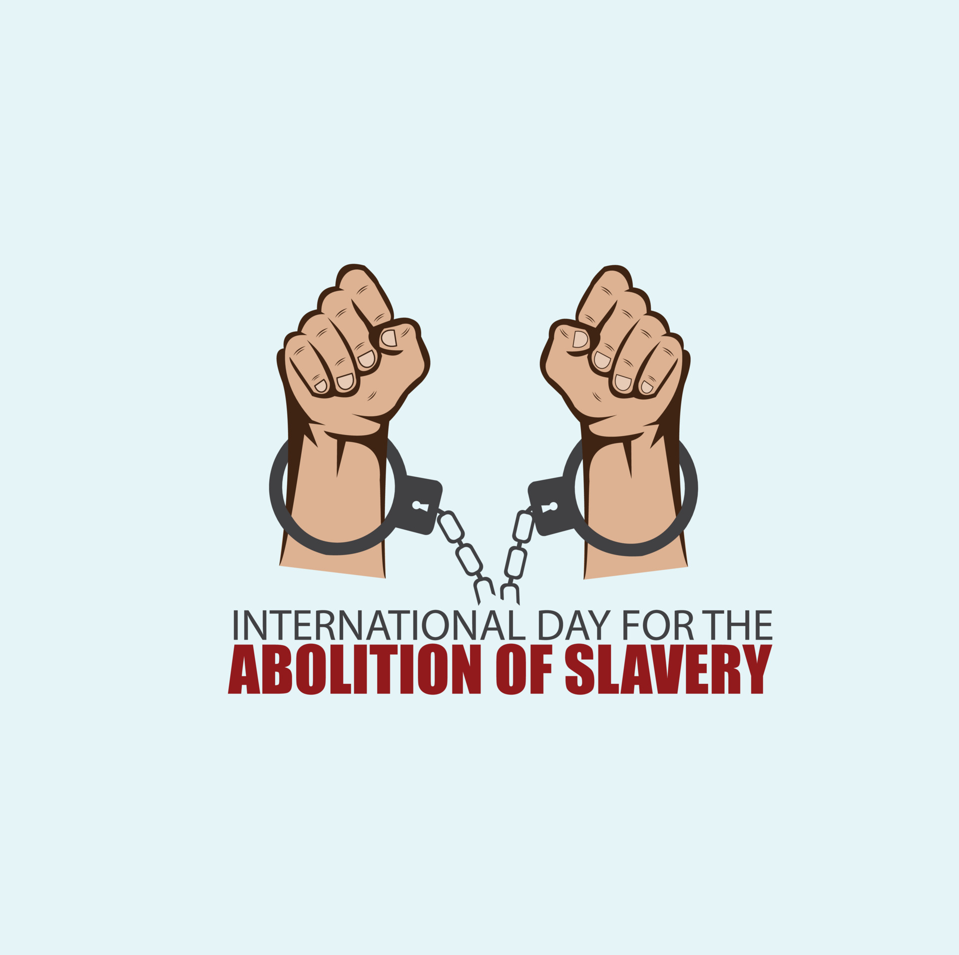 Vector illustration of International Day for the Abolition of Slavery