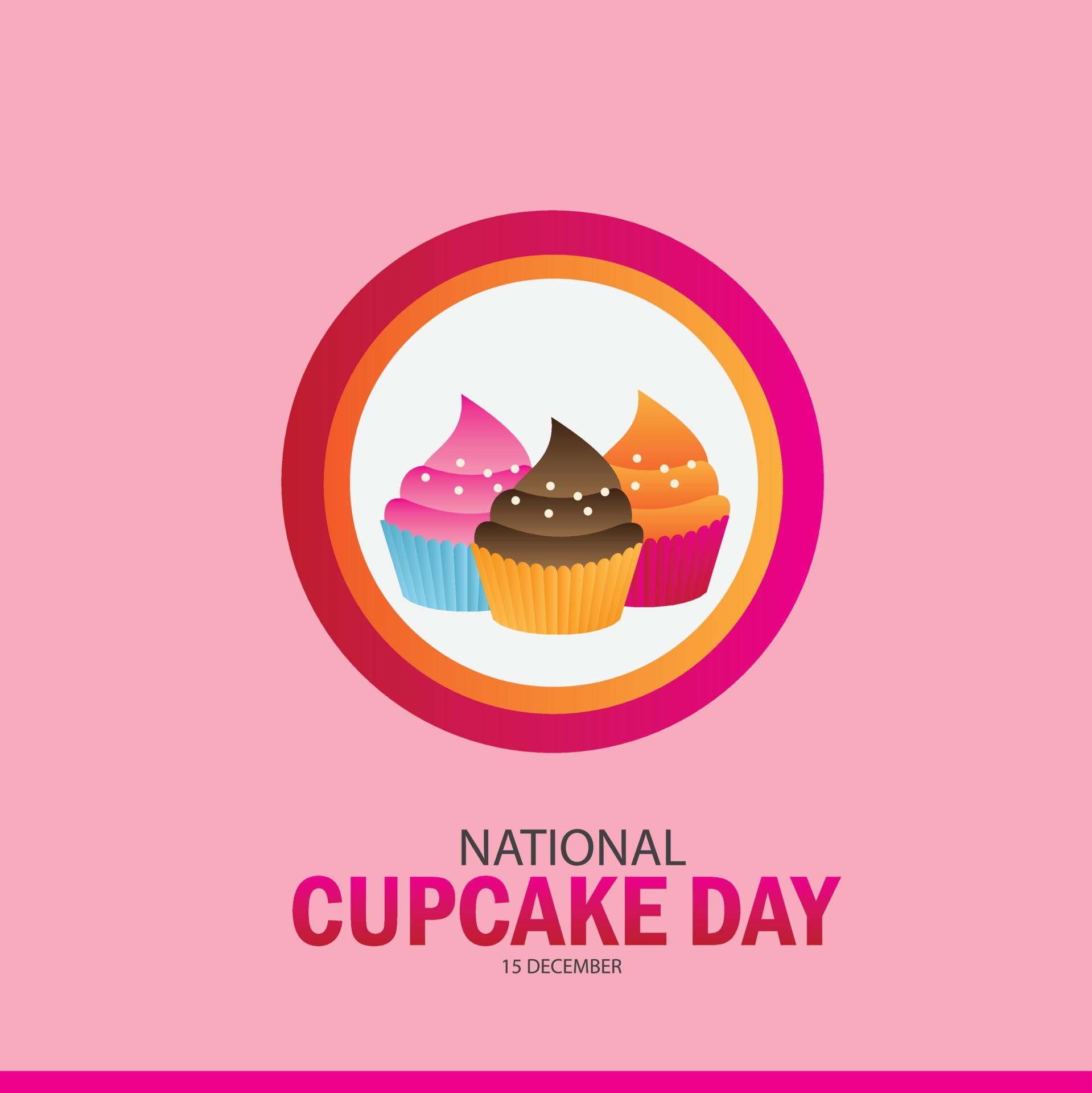 Vector Illustration of National Cupcake Day. Simple and Elegant Design 14975476 Vector Art at