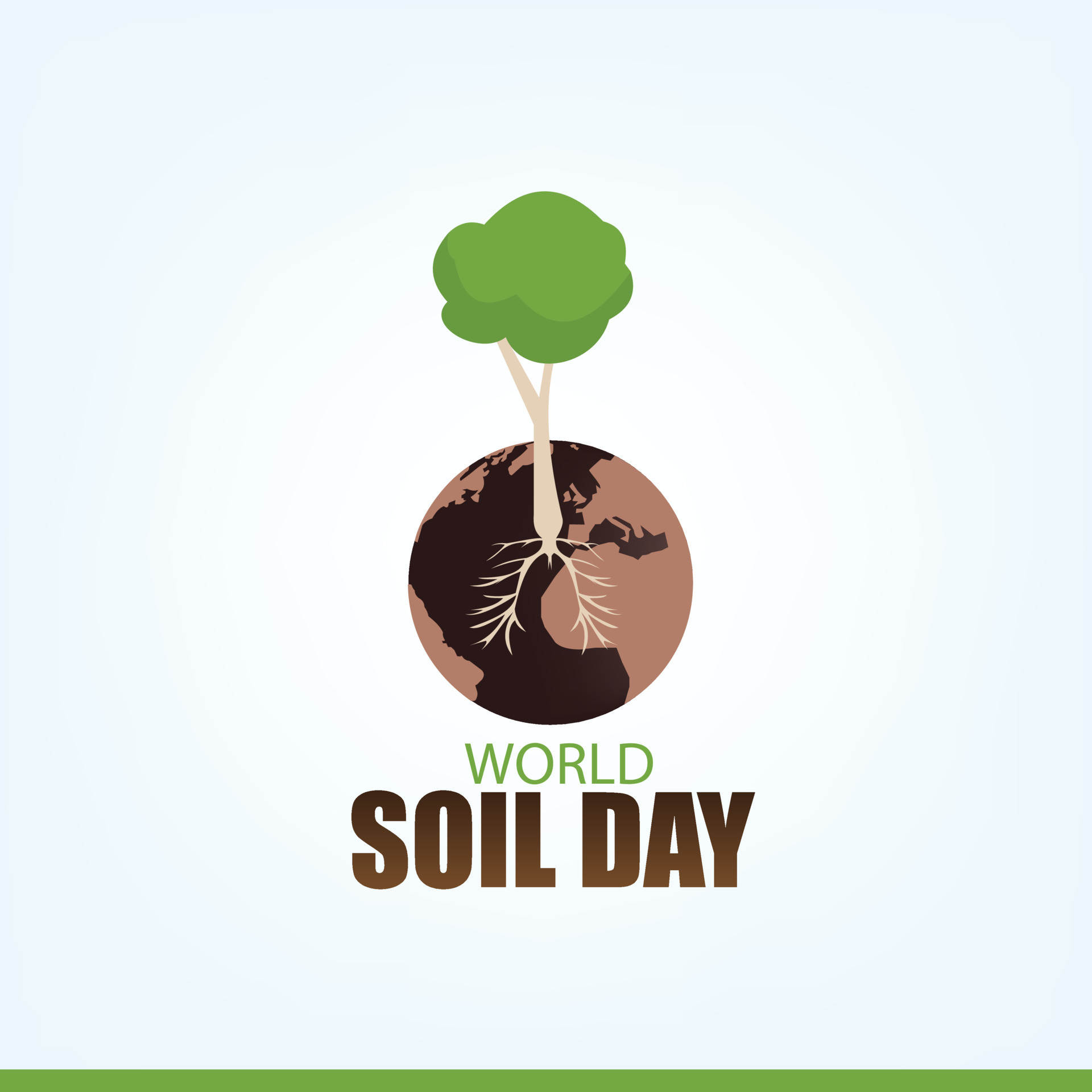 Vector Illustration of Happy World Soil Day. Simple and Elegant Design