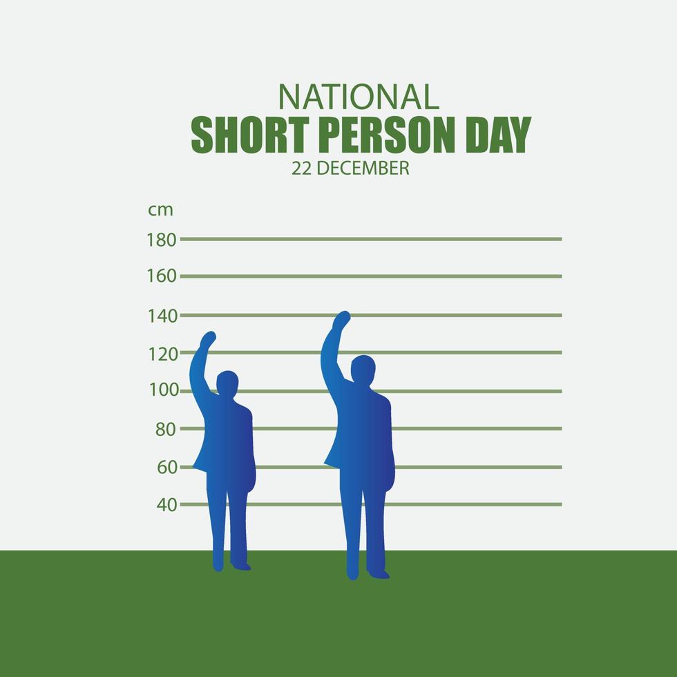 ilustración vectorial del día nacional de las personas cortas. diseño simple y elegante vector